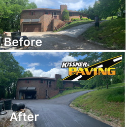 before and after driveway sealing
