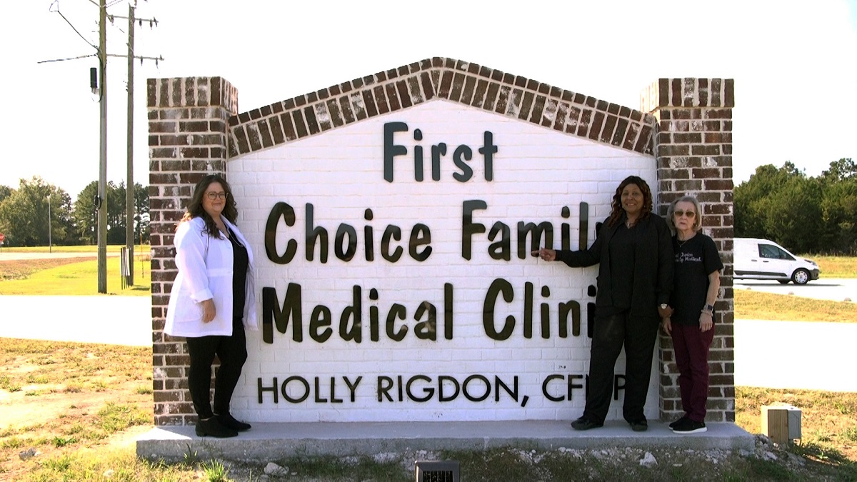 First Choice Family Medical sign with staff